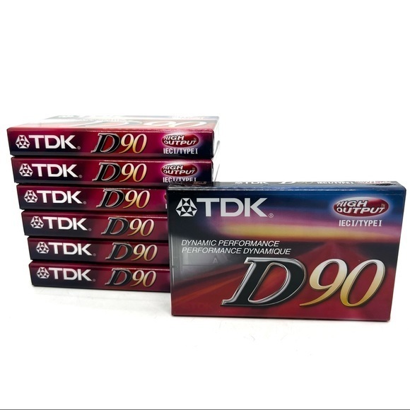 Lot Of 7 TDK D90 Superior Normal Bias IEC 1/TYPE 1 Cassette Tapes NEW SEALED. - Picture 1 of 3